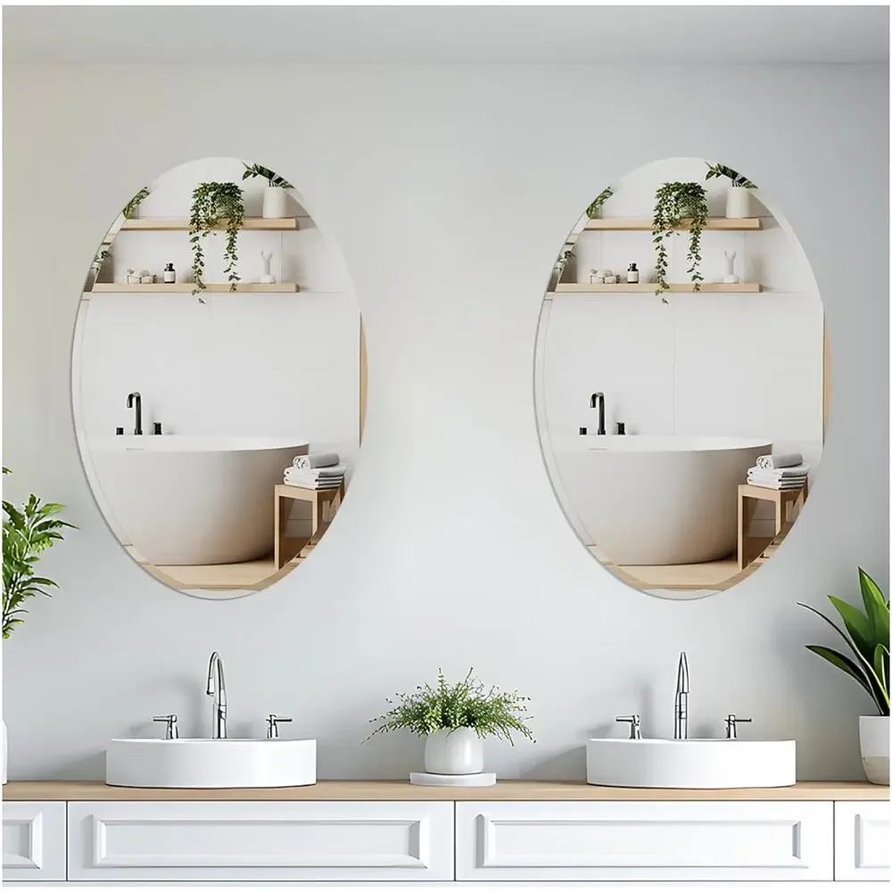 Oval Frameless Bathroom Vanity Mirror – 16